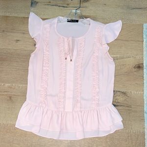 Light Pink Ruffle Blouse